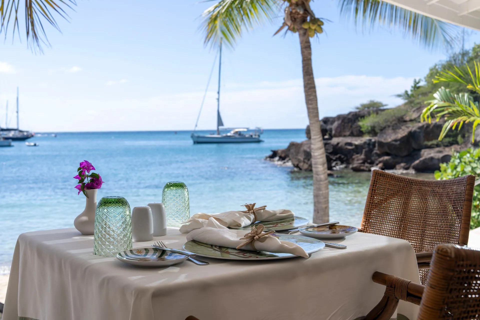 The Terrace restaurant at The Inn at English Harbour, Antigua