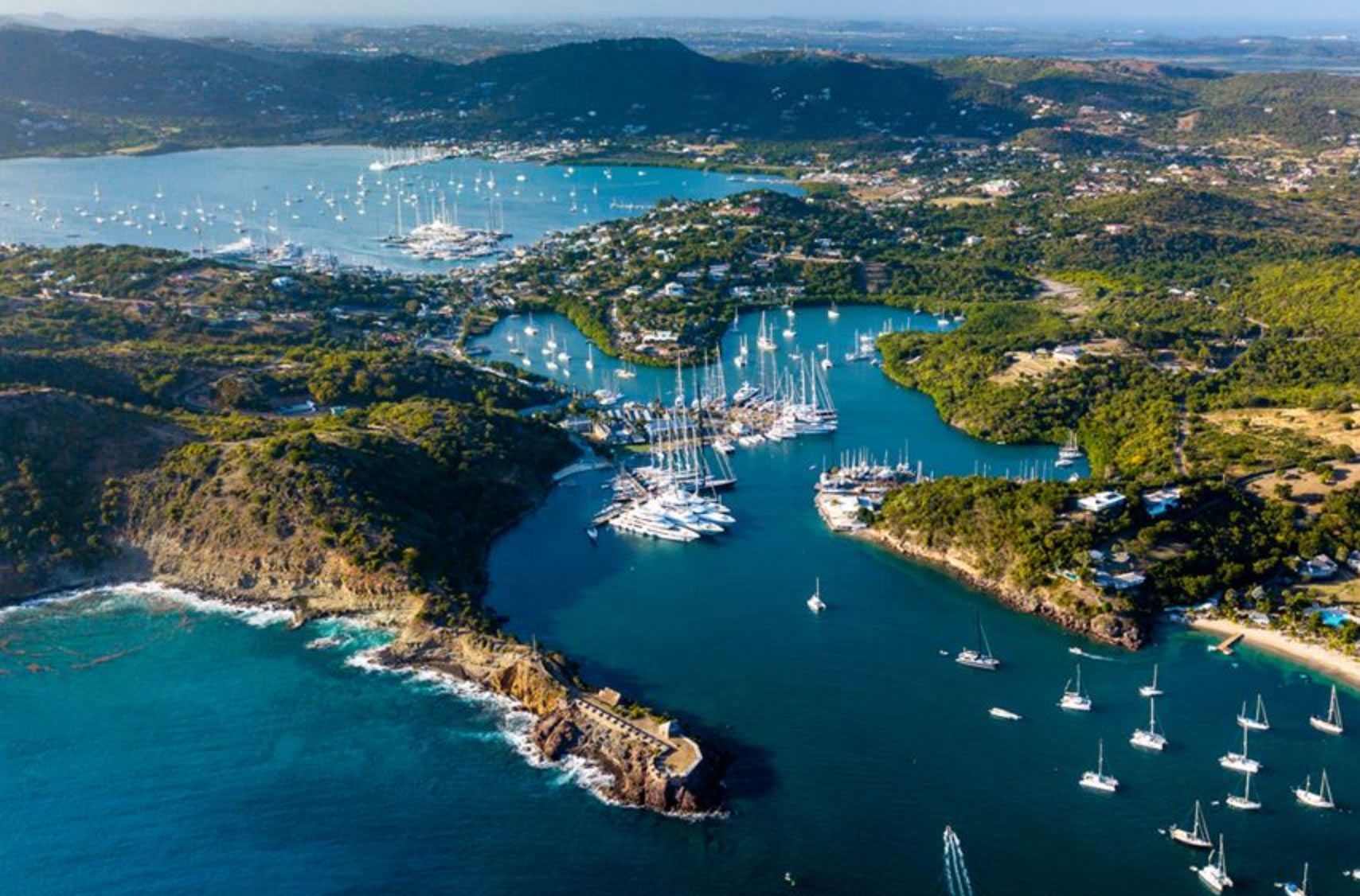 Sailing in English Harbour, Antigua