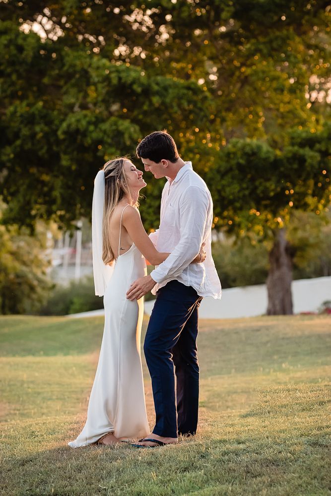 Wedding couple at The Inn at English Harbour, Antigua